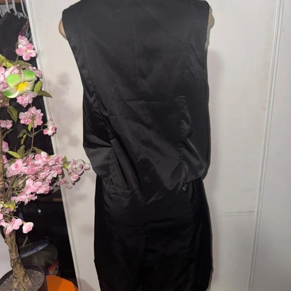 Bebe Black Satin Vest